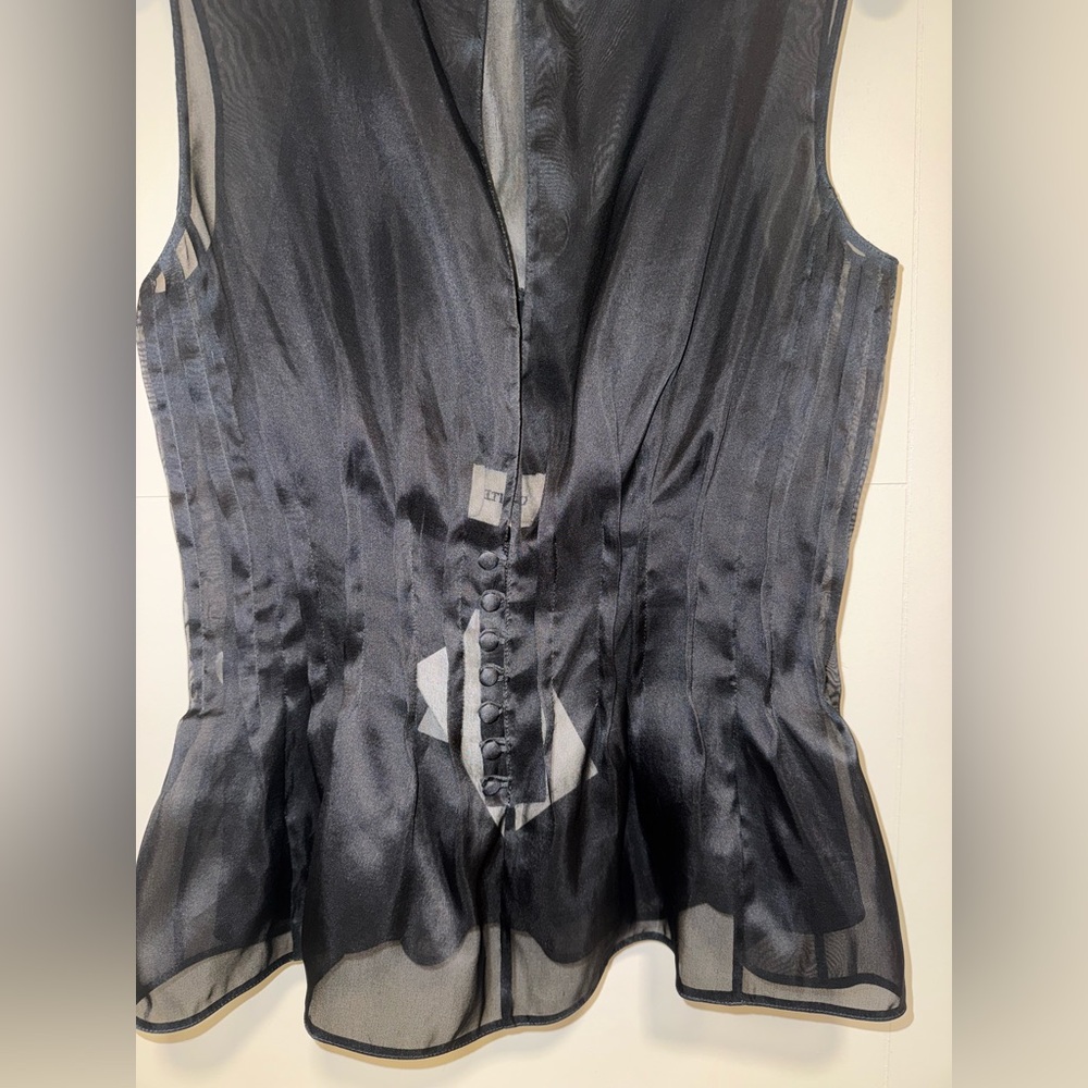 Khaite Westin Organza Top, 6, Black - Picture 14 of 17